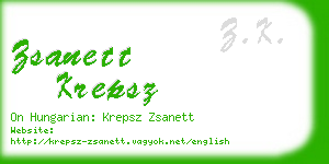 zsanett krepsz business card